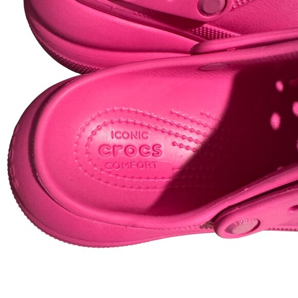 Crocs Classic Crush Pink Clogs, Size 9M 11W NWOB - Picture 9 of 11